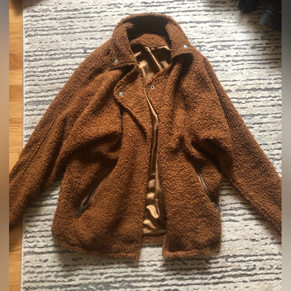 Fleece lined bronze coat